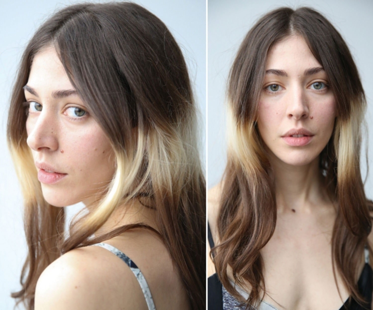 Контуринг у лица на натуральные волосы