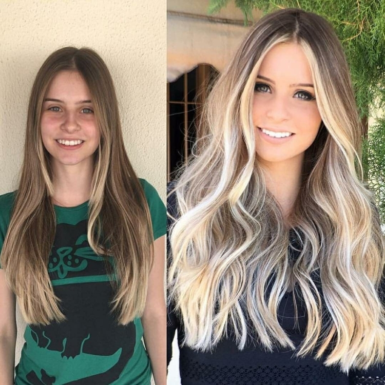 Контуринг волос на русые волосы