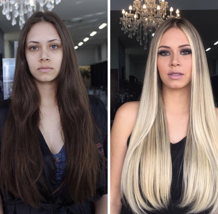 Из темного в блонд