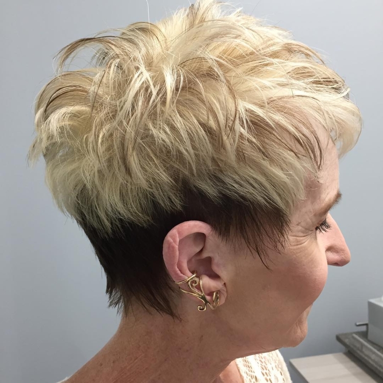 Стрижка Пикси короткая для женщин за 50