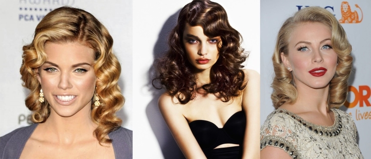 Укладка голливудская волна на средние волосы