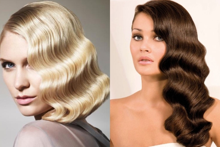 Прическа голливудская волна