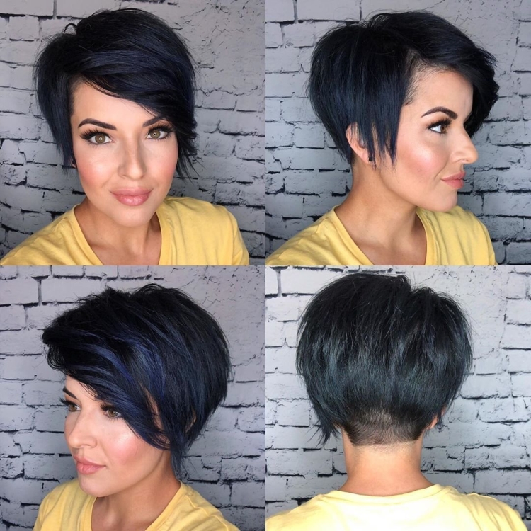 Боб-Пикси с асимметрией стрижка