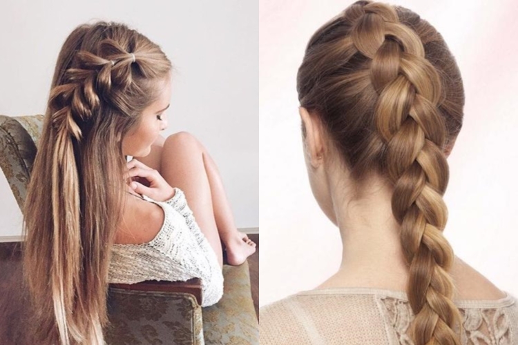 Косички на длинные волосы