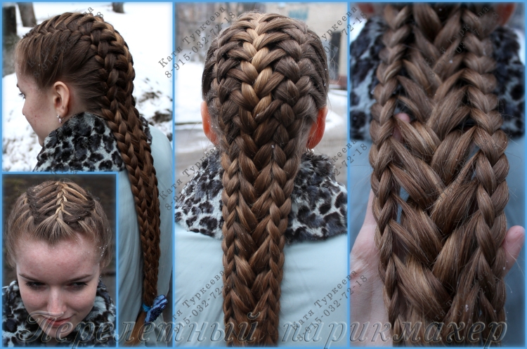 Две косички для девочек на длинные волосы пошагово