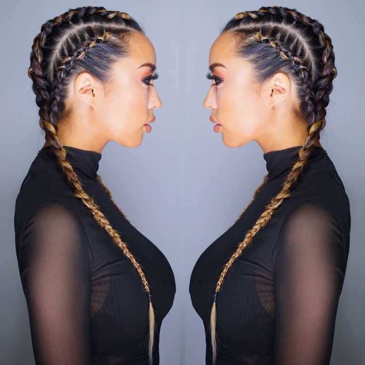 Боксерские косы Ким Кардашьян