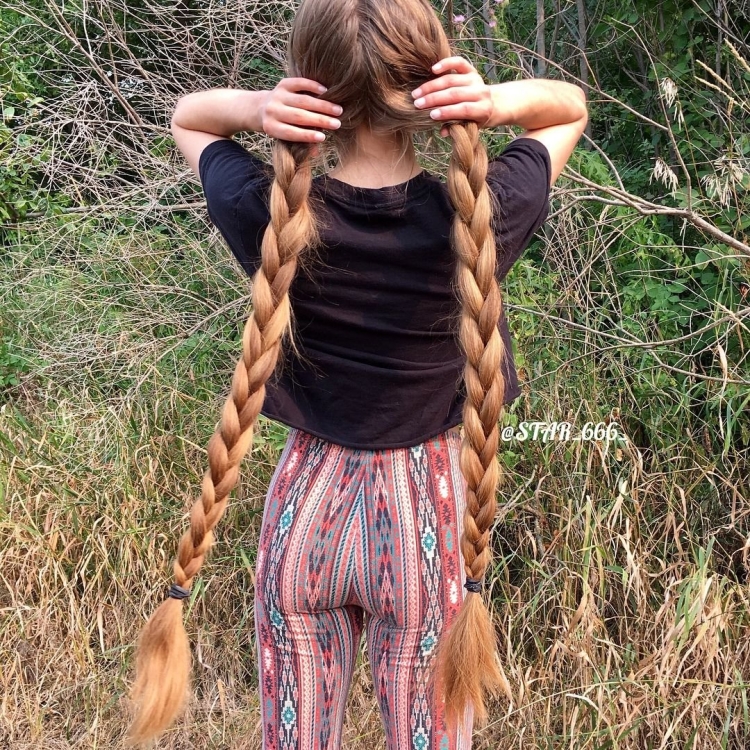 Длинная коса до колен