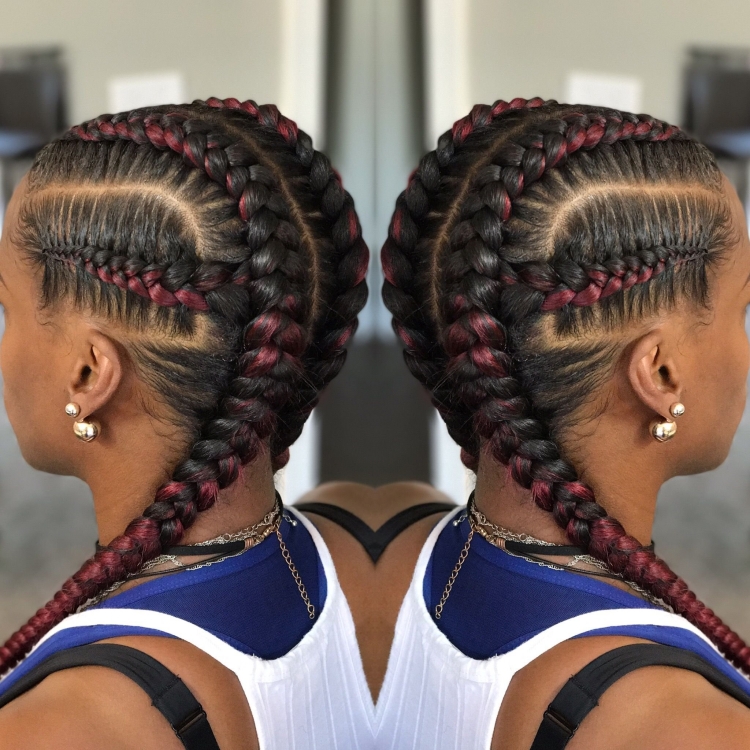 Прическа американские косички