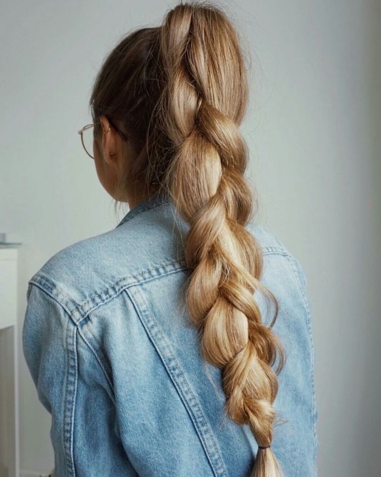 Прическа косичка с хвостиком