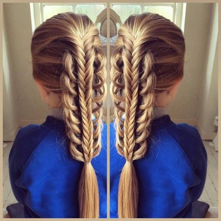 Плетение кос на карандаше