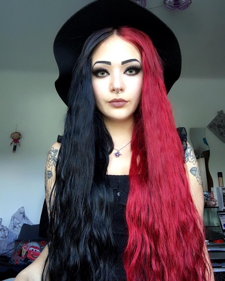 Готика волосы двухцветный