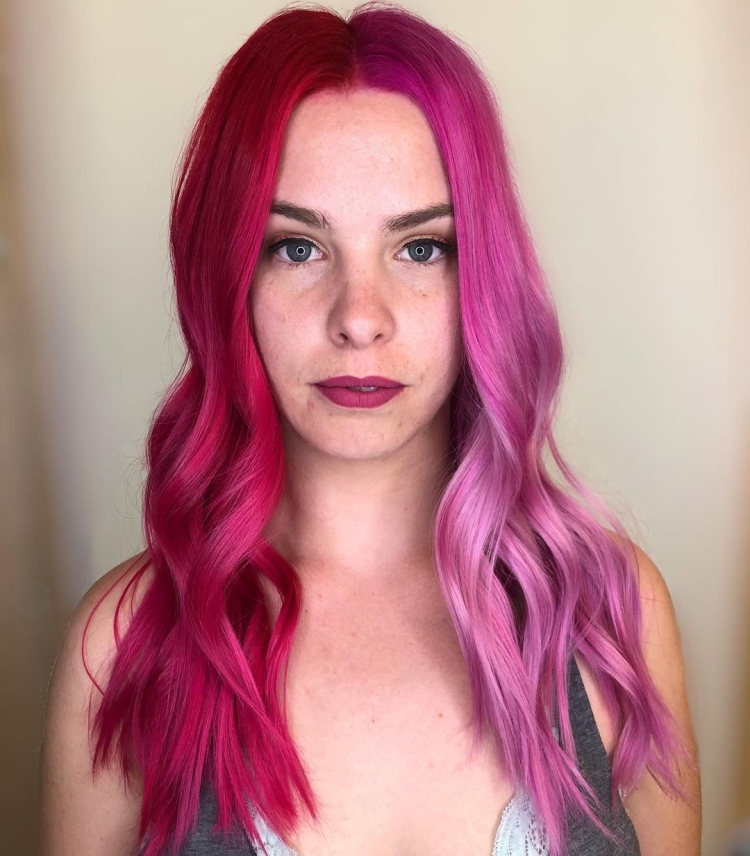 Розовый сплит Хэйр