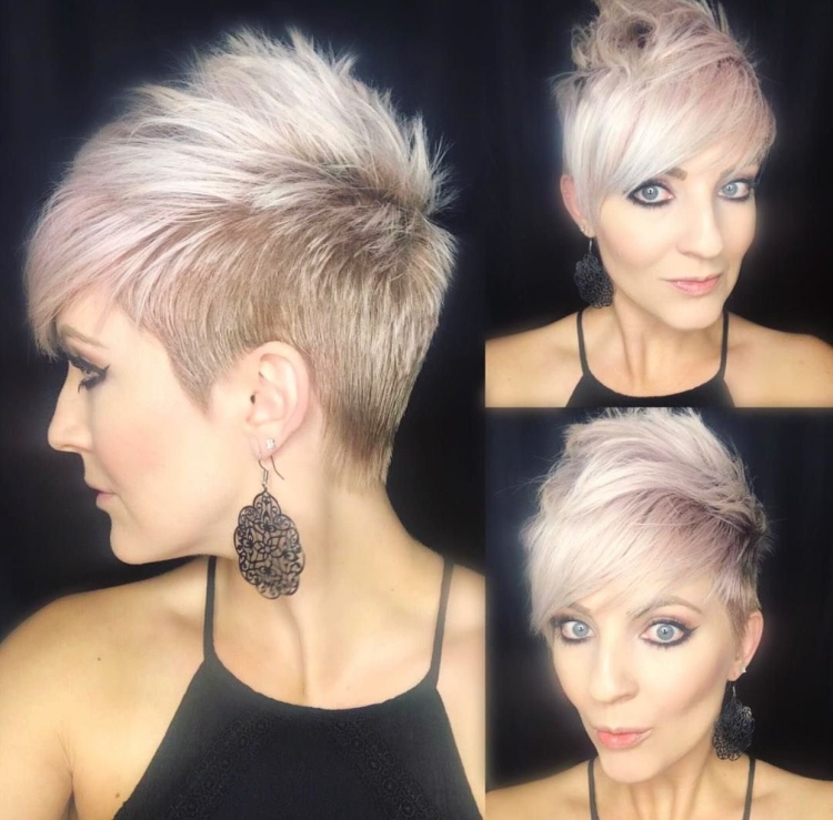 Короткая женская стрижка с длинными висками