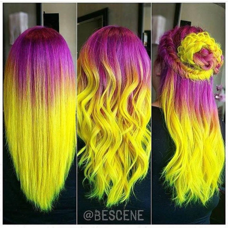 Желтофиолетлвые волосы