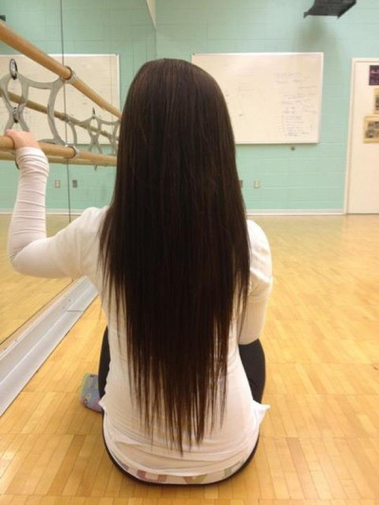 Зад углом на длинные волосы