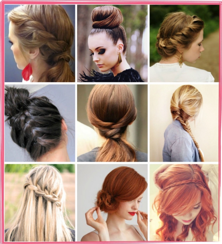 Повседневные прически коллаж