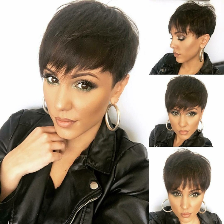 Стильные стрижки с короткой челкой