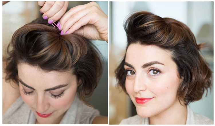 Укладка на короткие волосы в домашних