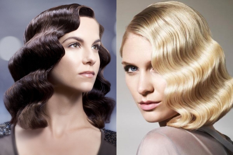 Прическа голливудская волна на средние волосы