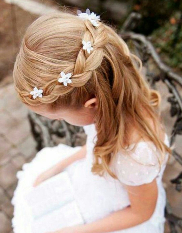 Причёски для девочек на свадьбу
