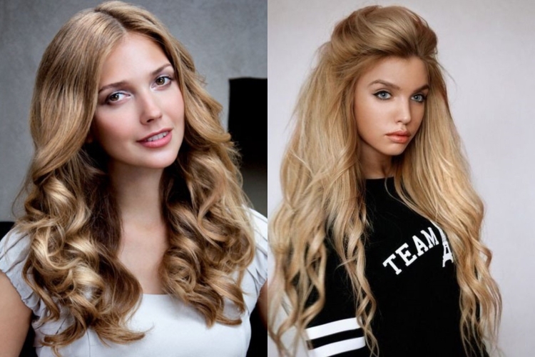 Кудри волны на длинные волосы