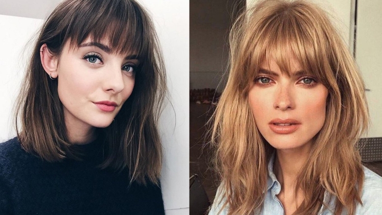 Челка шторка рваная удлиненная