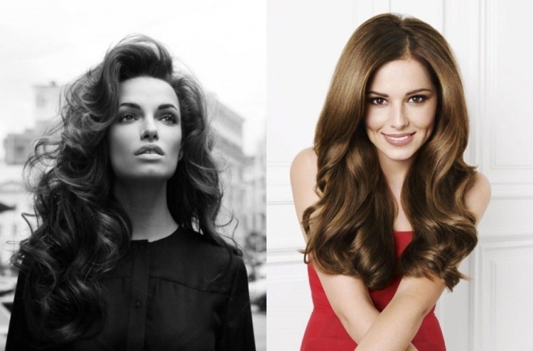 Объемная укладка на длинные волосы