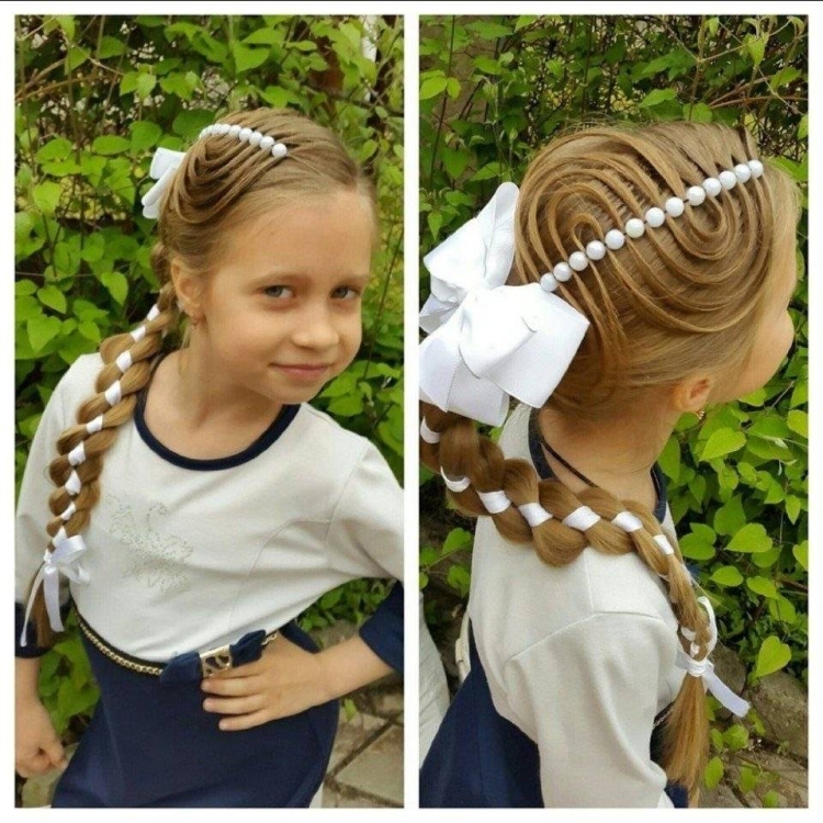 Косички для девочек на первое сентября