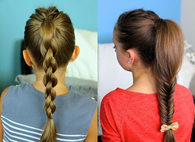 Причёски для девочек на длинные волосы в школу