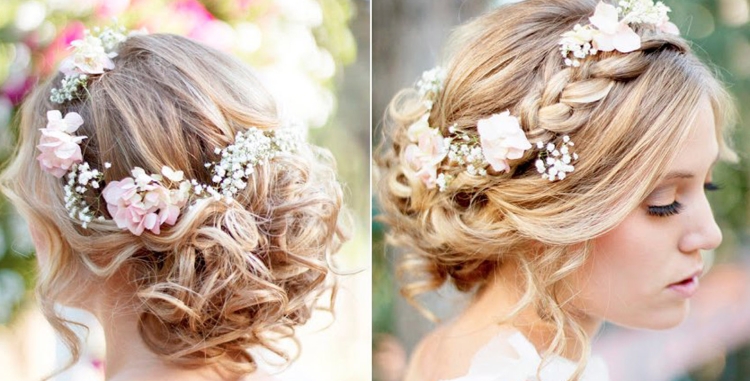 Свадебные причёски на средние волосы без фаты