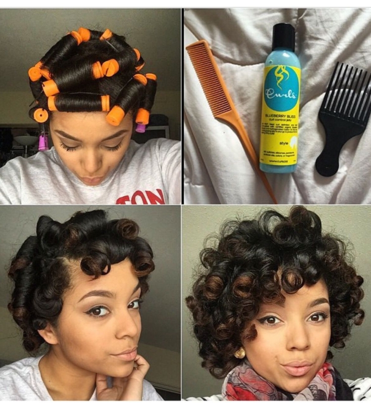 Прически на бигуди на короткие волосы