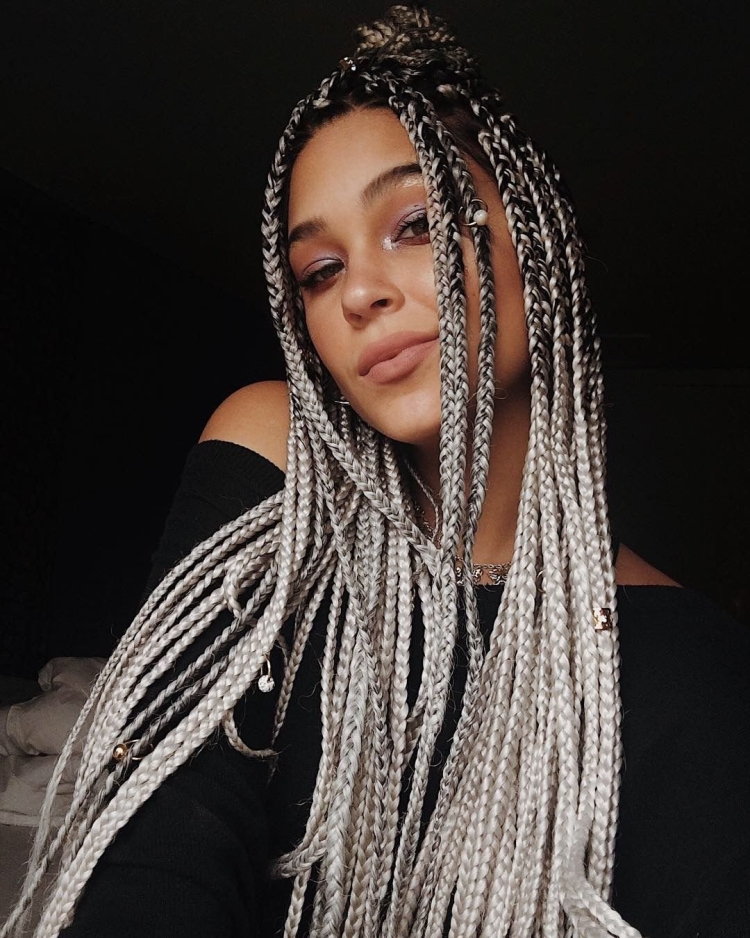 Афрокосы зизи пепельные