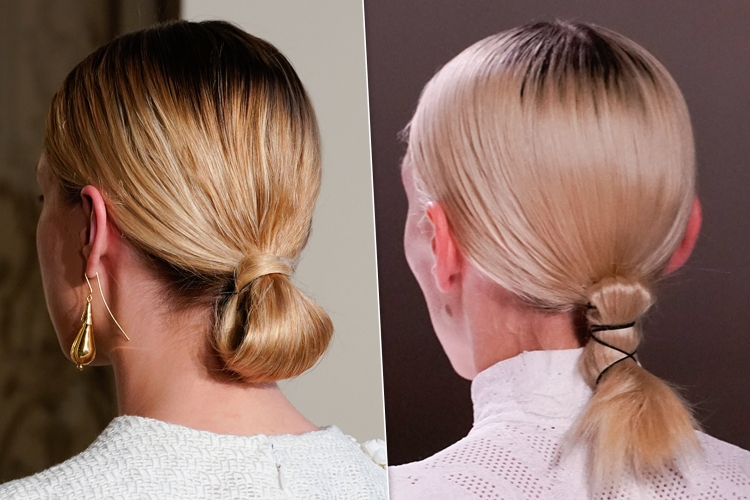 Модный хвостик на средние волосы