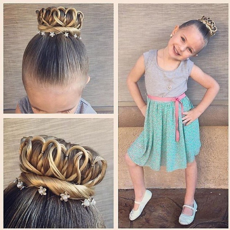 Корона из косичек для девочки