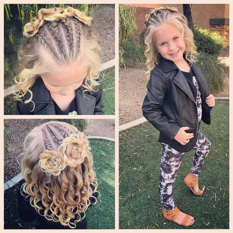 Прическа на джинсовую вечеринку для девочки