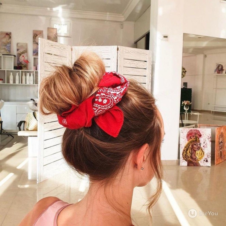 Прически с платком