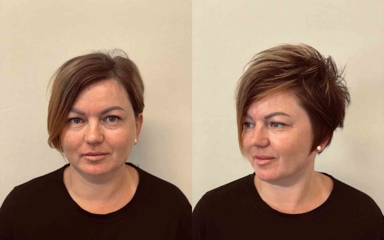 Пикси для полного лица с двойным подбородком