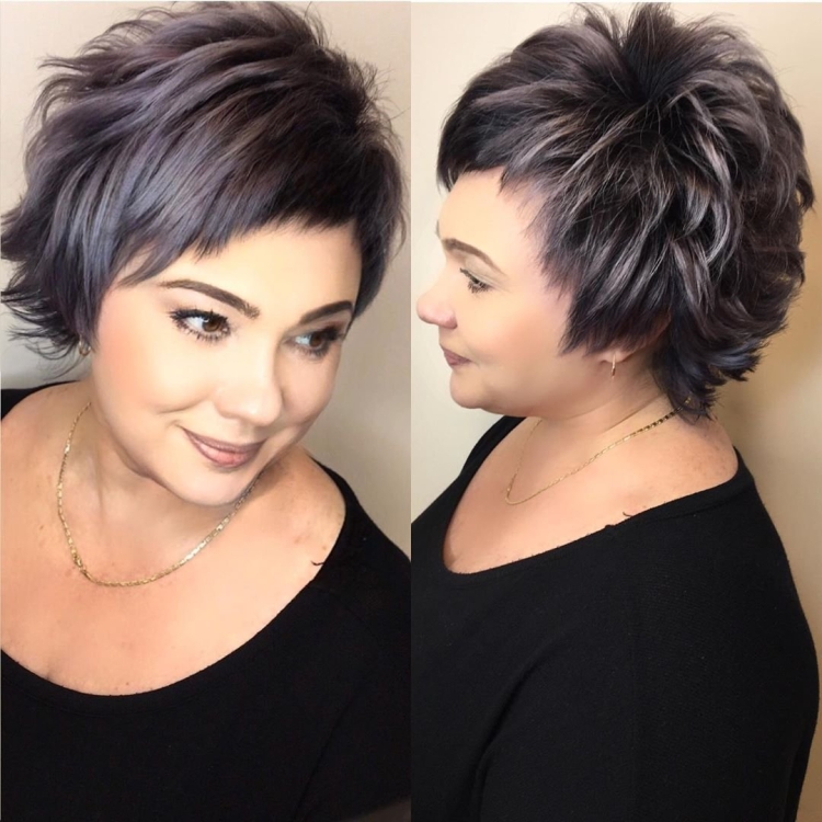 Стрижка Пикси 2022 для полных женщин