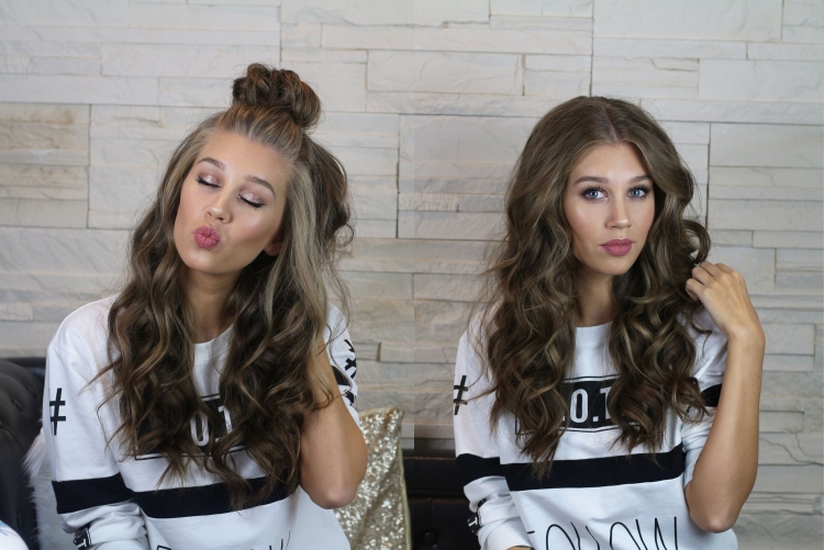 Прическа с гулькой и кудрями