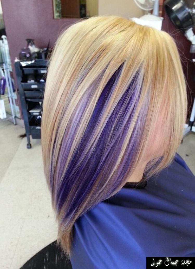 Мелирование с цветными прядями