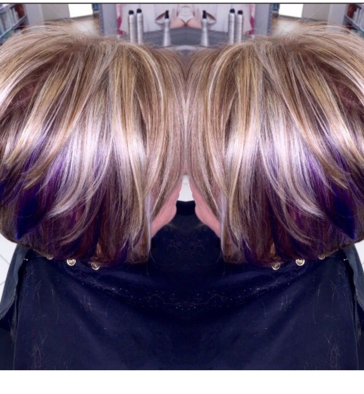 Каре окрашивание на темные волосы низ