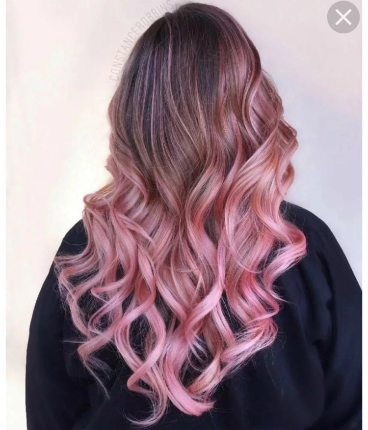 Розовое омбре