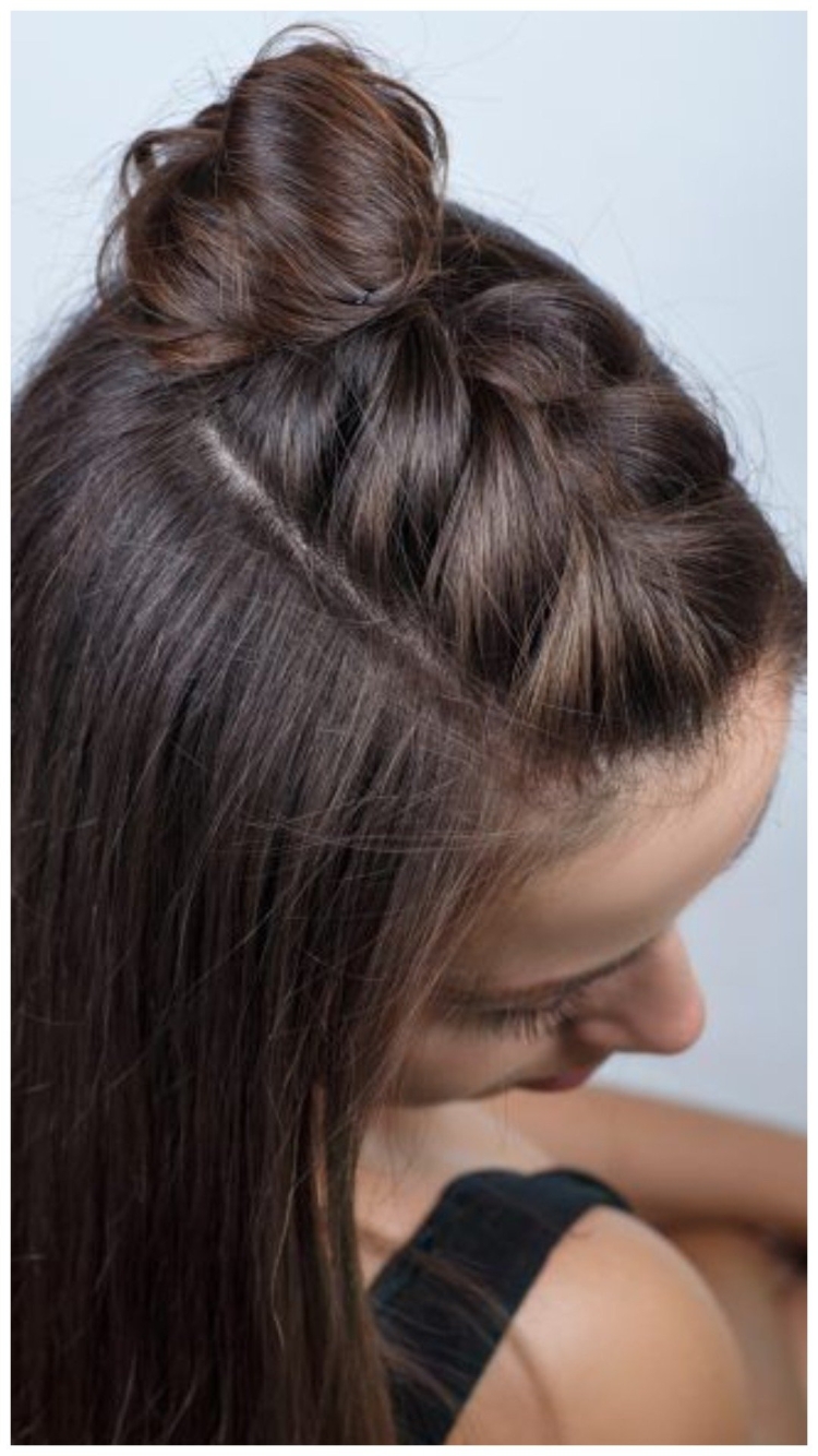 Косички на макушке