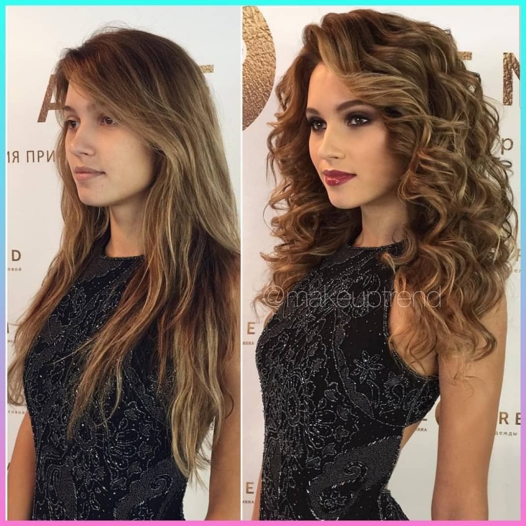 Локоны и начес на длинные волосы