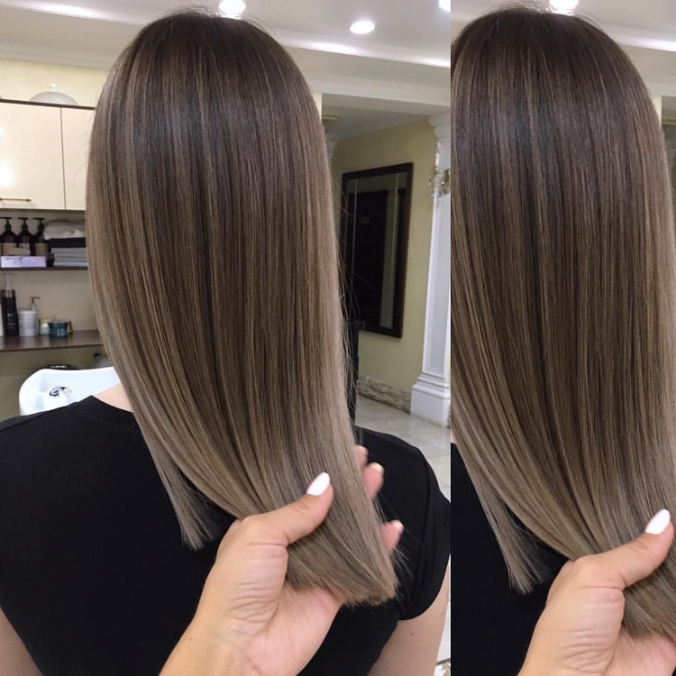 Тонирование на темные волосы прямые