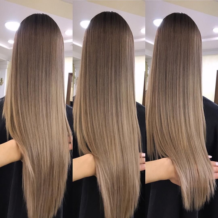 AIRTOUCH окрашивание на длинные прямые волосы