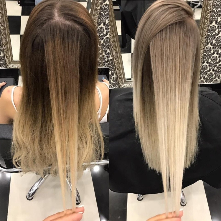 Балаяж шатуш омбре растяжка