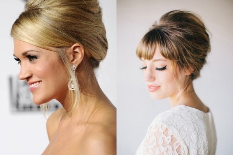 Прическа Ракушка с челкой