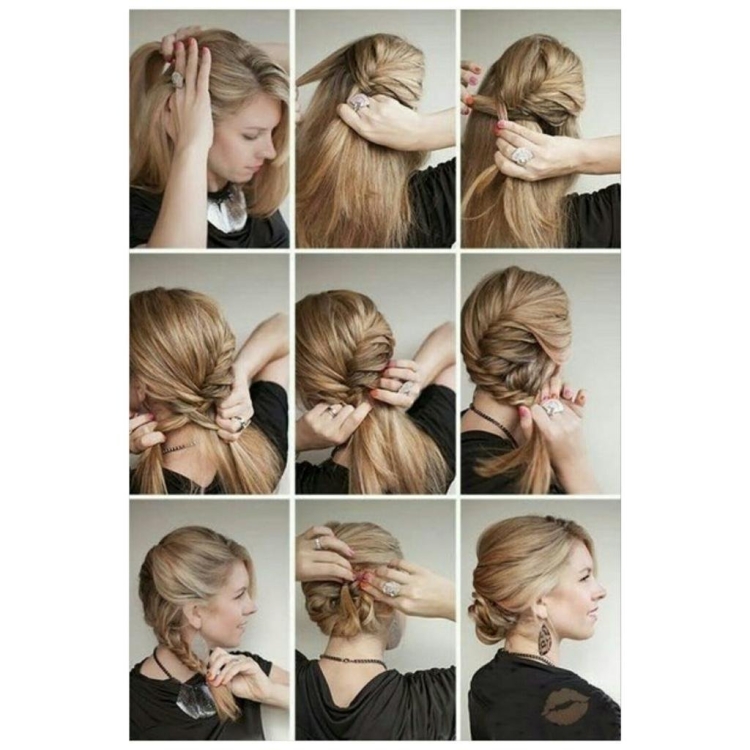 Простые прически на средние волосы