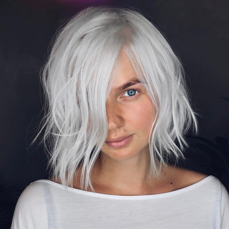 Платиновый цвет волос на короткие волосы